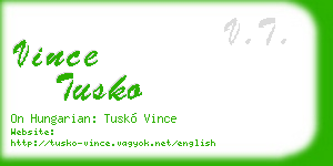vince tusko business card